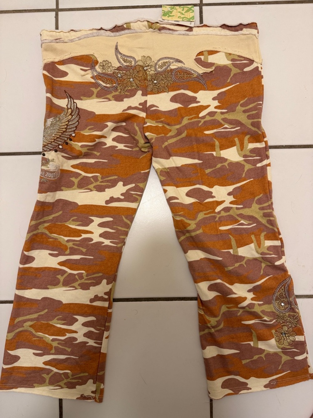 Y2K Dead stock BB Jean Low Waist Camo Sweatpants Capris